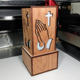 Praying Hands with Cross LED Lamp