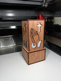 Praying Hands with Cross LED Lamp
