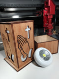 Praying Hands with Cross LED Lamp