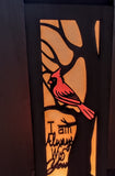 'I am always with you' Cardinal Lamp