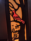 'I am always with you' Cardinal Lamp