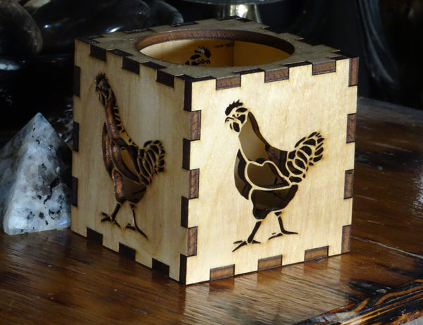 Chicken Candle Votive Cube