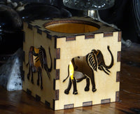 Elephant Candle Votive Cube