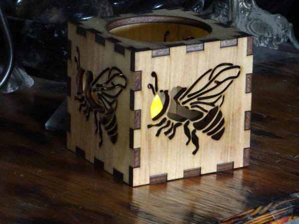 Bee Candle Votive Cube