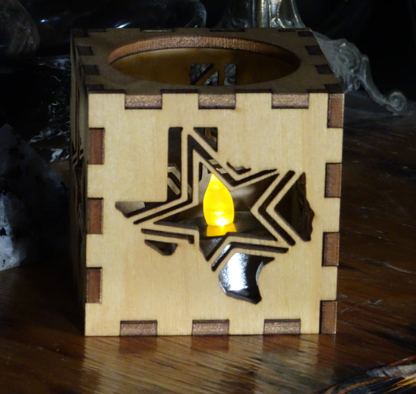 Texas Star Candle Votive Cube