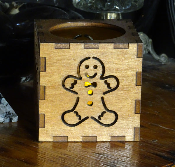 Gingerbread Man Candle Votive Cube