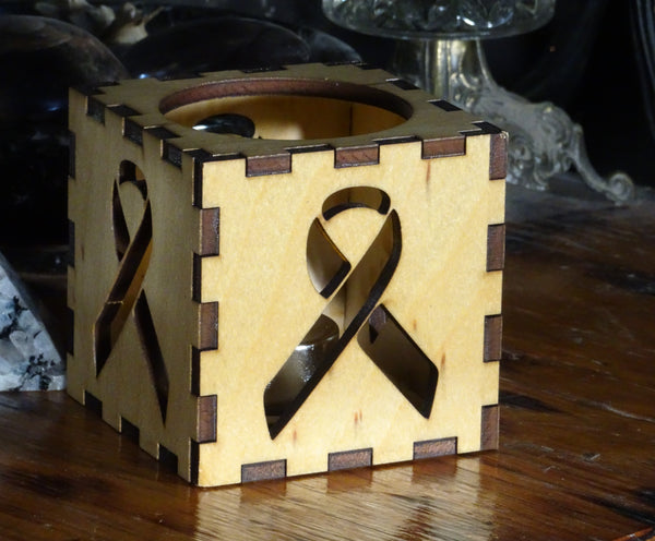Awareness Ribbon Candle Votive Cube