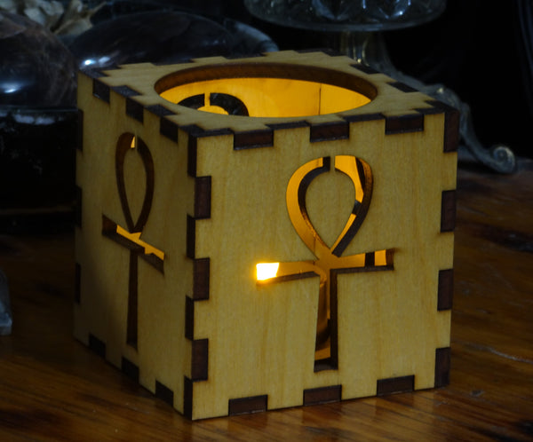 Ankh Candle Votive Cube