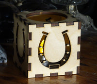 Horseshoe Candle Votive Cube
