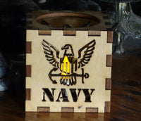 Navy Candle Votive Cube