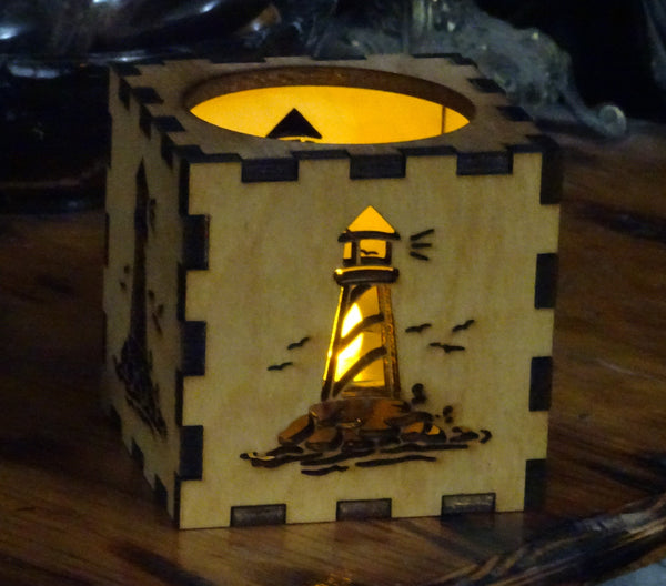 Lighthouse Votive Cube