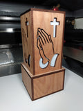 Praying Hands with Cross LED Lamp
