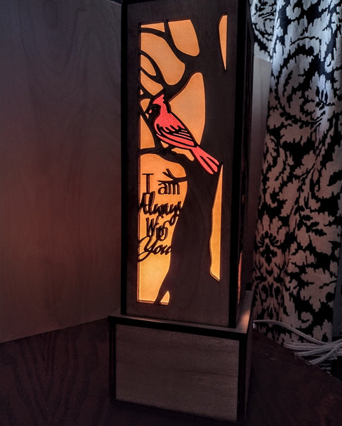 'I am always with you' Cardinal Lamp